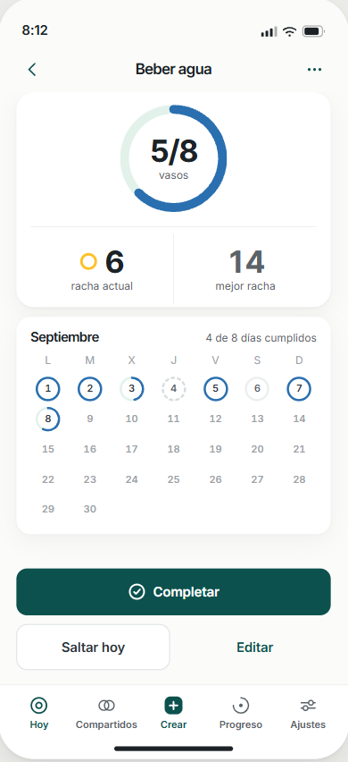Rachas compartidas